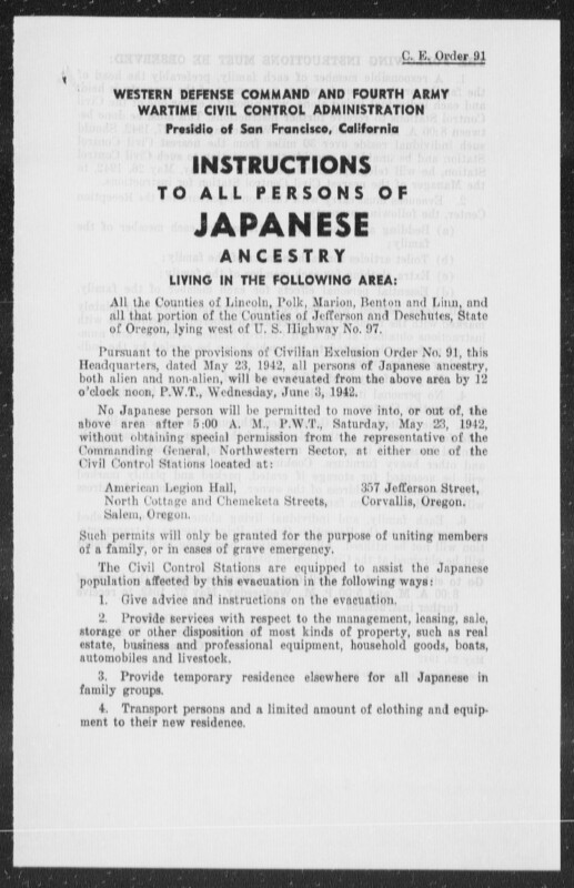 Japanese American Community, 1942 - Willamette Heritage Center