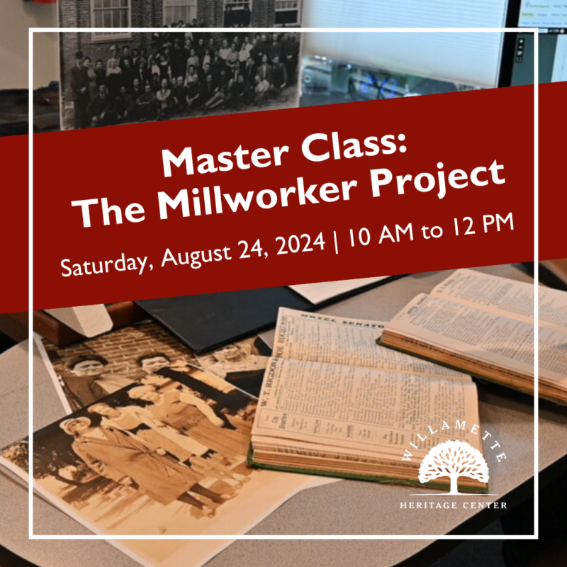 Master Class: The Millworker Project Aug 24, 2024 10 am to 12 pm